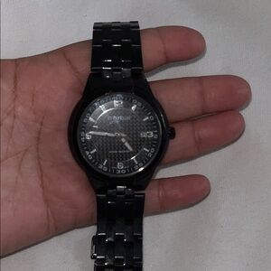 Perry Ellis Glossy Black Timepiece